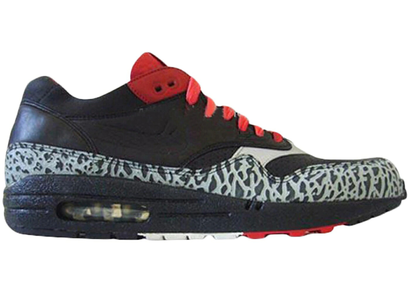 ナイキ マックス プレミアム 黒色 ブラック 赤 レッド エアマックス スニーカー メンズ NIKE AIR MAX 1 NL PREMIUM BLACK VARSITY RED (2005) / BLACK BLACK VARSITY RED