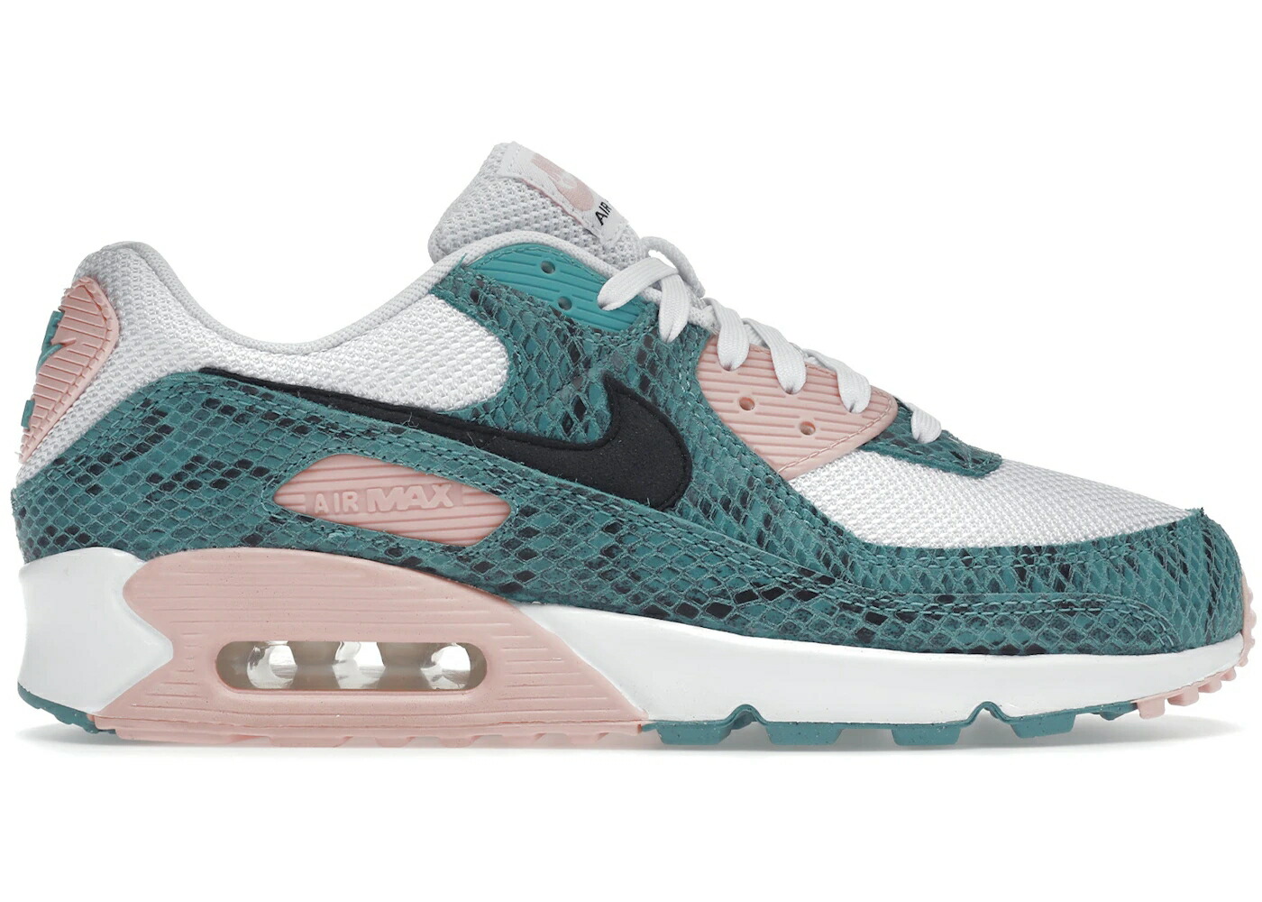 ナイキ マックス 白いこと 白いこと 大気圏マックス スニーカー メンズ NIKE AIR MAX 90 WASHED TEAL SNAKESKIN / WASHED TEAL WHITE BLEACHED CORAL