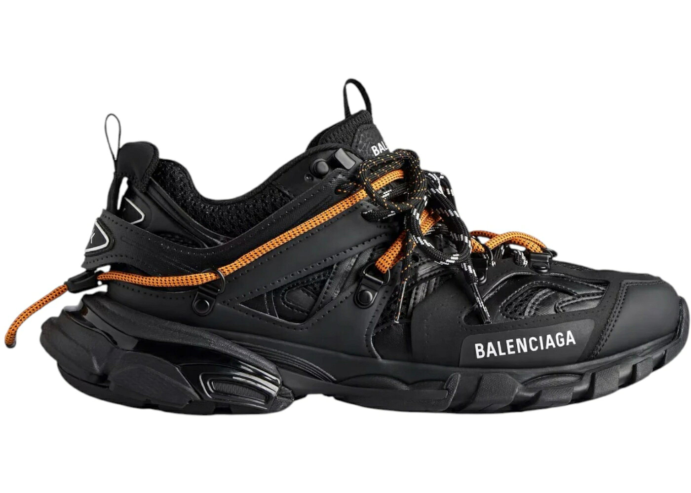 バレンシアガ 貨物自動車 黒いこと 黒いこと 橙 オレンジ色 スニーカー メンズ BALENCIAGA TRACK TRAIL LACES BLACK ORANGE / BLACK ORANGE
