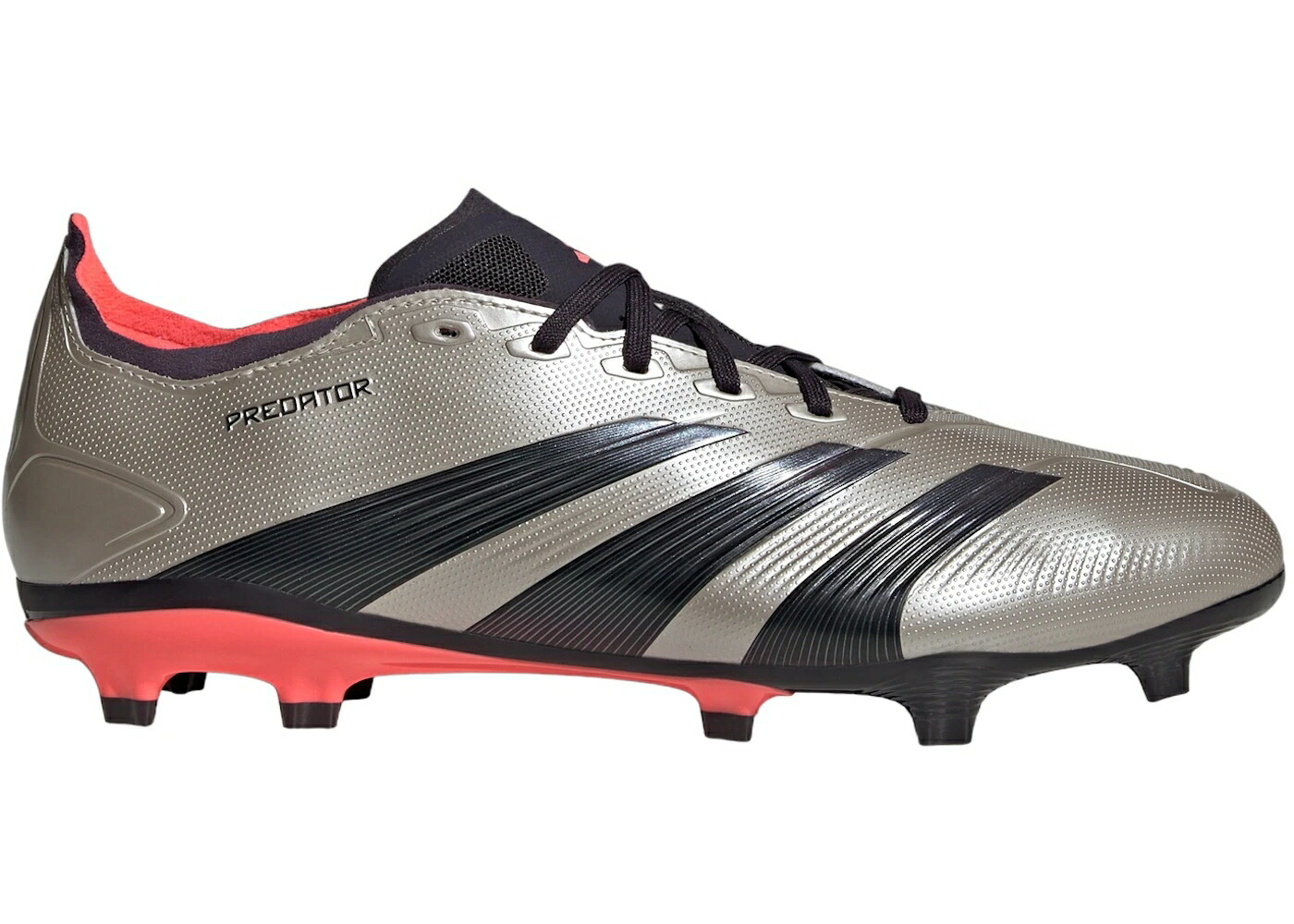 アディダス プレデター プラチナム 黒色 ブラック ターボ スニーカー メンズ ADIDAS PREDATOR LEAGUE FG PLATINUM METALLIC AURORA BLACK TURBO / PLATINUM METALLIC AURORA BLACK
