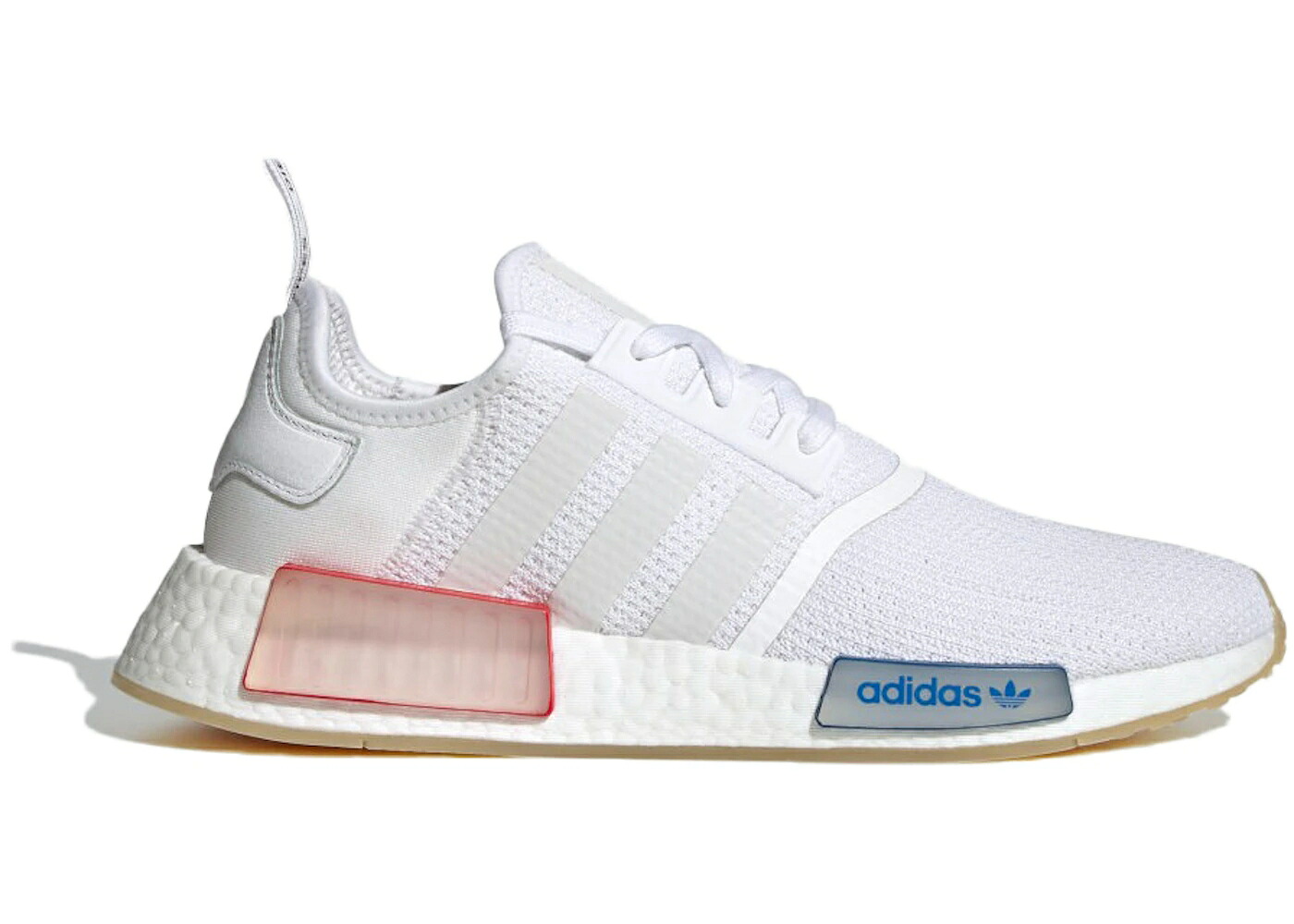 アディダス 白いこと 白いこと 赤 赤いこと 青み 青色 スニーカー メンズ ADIDAS NMD R1 WHITE CLEAR PODS / WHITE CLEAR RED CLEAR BLUE