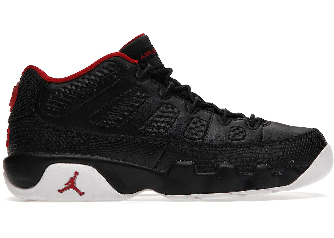 ナイキ ジョーダン 黒色 ブラック 赤 レッド 白色 ホワイト ジュニア キッズ JORDAN 9 RETRO LOW SNAKESKIN (GS) / BLACK GYM RED WHITE ベビー マタニティ スニーカー