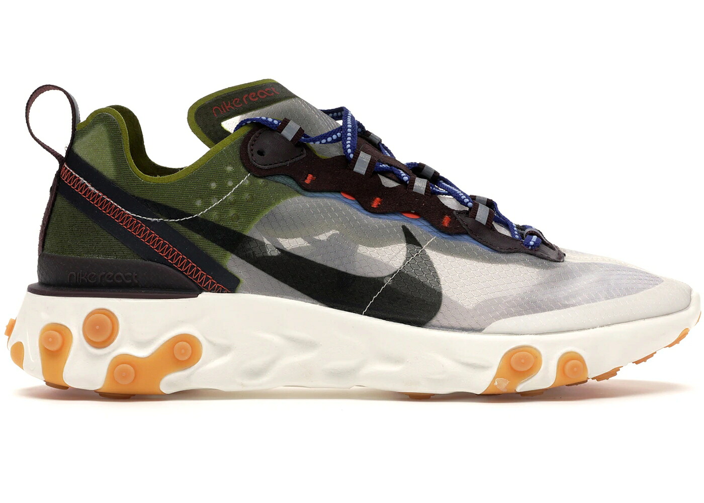 ナイキ リアクト 化学元素 黒いこと 黒いこと ディープ スニーカー メンズ NIKE REACT ELEMENT 87 MOSS / MOSS BLACK EL DORADO DEEP ROYAL