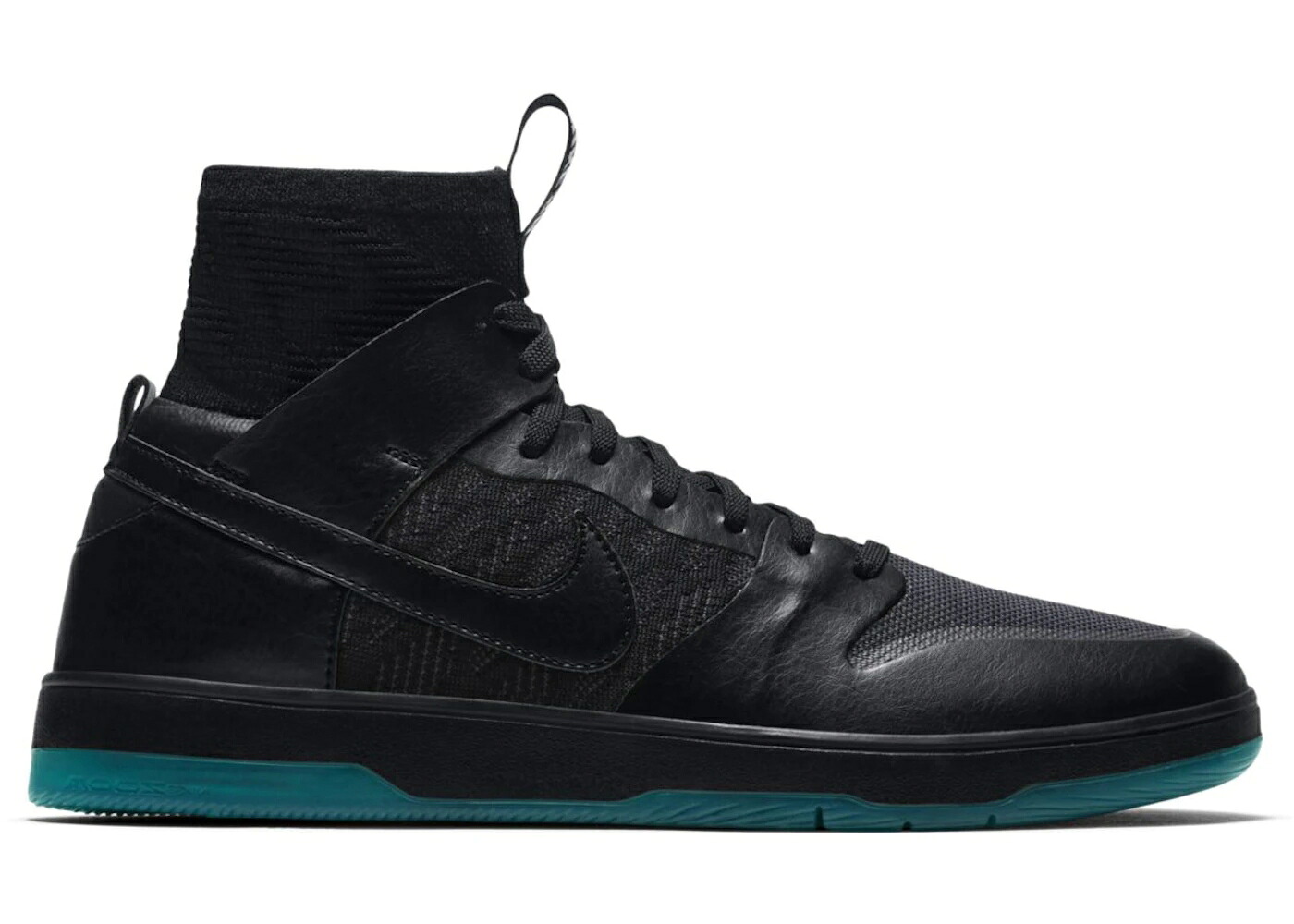 ナイキ エスビー ダンク エリート ご機嫌 黒いこと 黒いこと スニーカー メンズ NIKE SB DUNK ELITE HIGH BLACK DARK ATOMIC TEAL / BLACK DARK ATOMIC TEAL BLACK