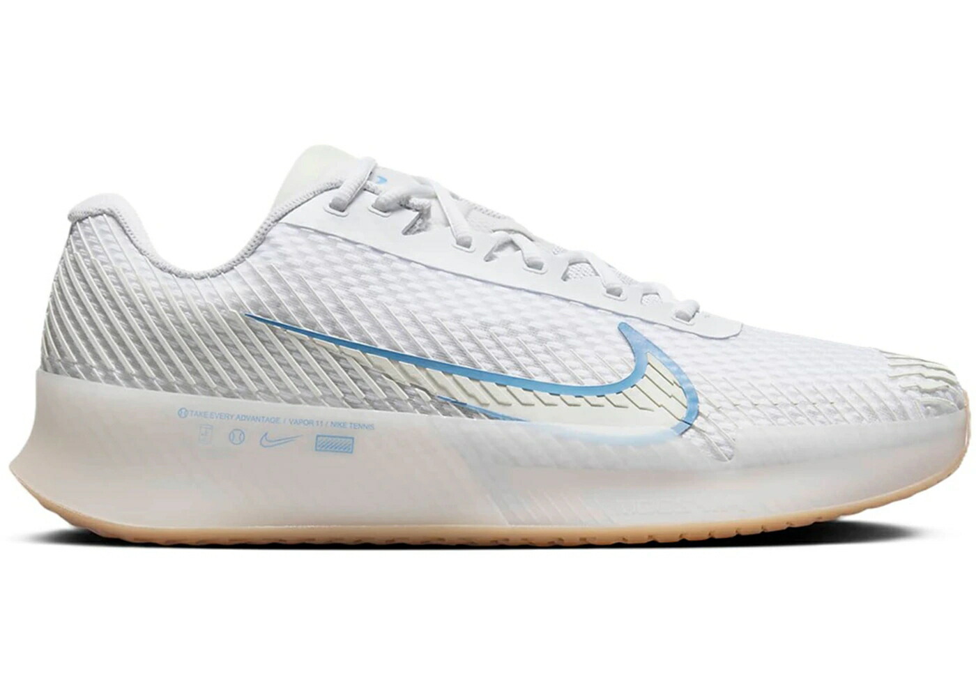 ナイキ 厚地の外套 望遠レンズ 白いこと 白いこと 赤銅色 赤銅色 スニーカー メンズ NIKE COURT AIR ZOOM VAPOR 11 HC WHITE SAIL GUM / WHITE SAIL GUM LIGHT BROWN LIGHT