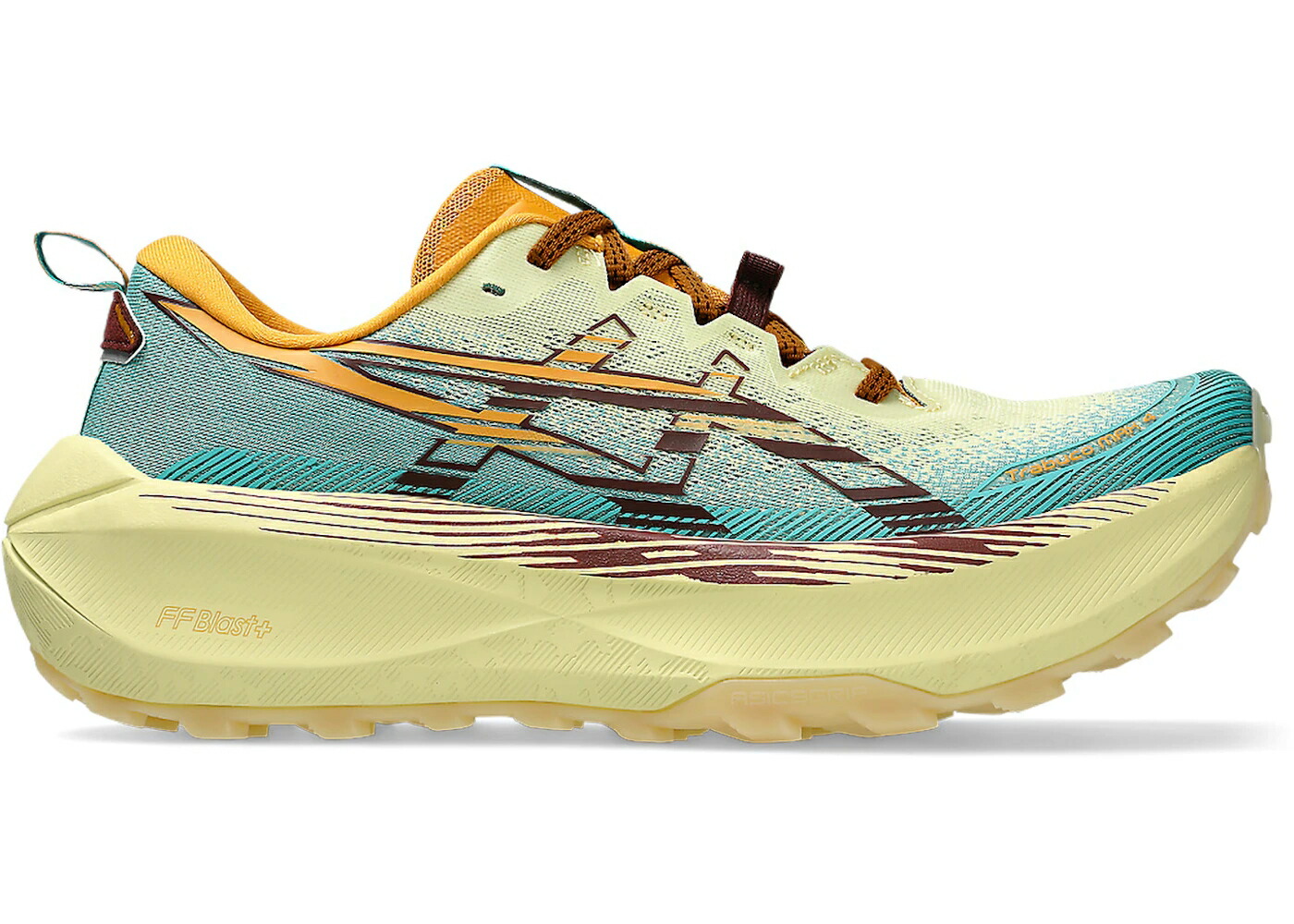 アシックス マックス ウィート 黄色 イエロー 赤 レッド スニーカー メンズ ASICS TRABUCO MAX 4 WHEAT YELLOW DARK RED PLANET / WHEAT YELLOW DARK RED PLANET