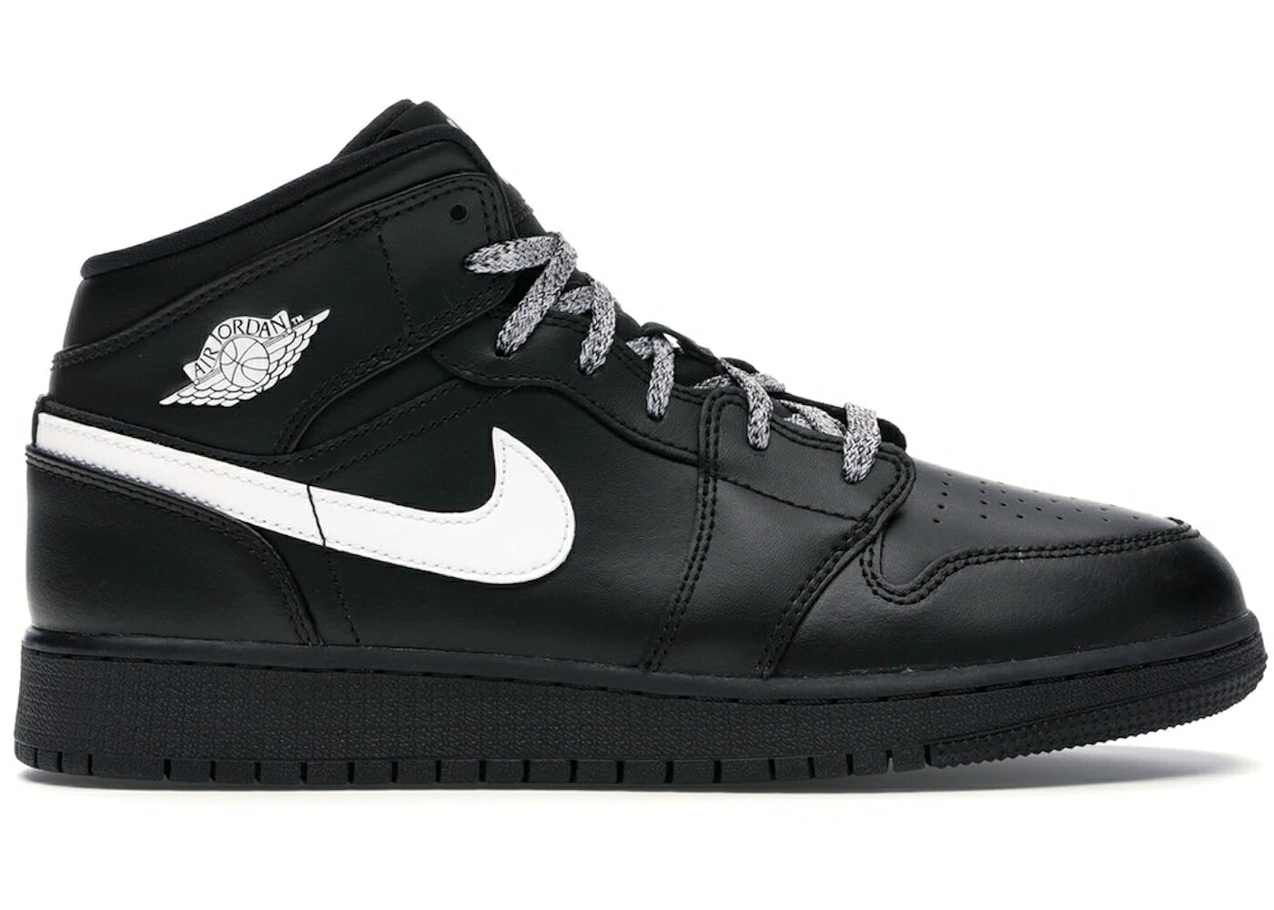 ナイキ ジョーダン ミッド 黒いこと 黒いこと 白いこと 白いこと お坊っちゃん キッズ JORDAN 1 MID BLACK WHITE SPECKLE (GS) / BLACK WHITE BLACK もの言う花 マタニティ スニーカー
