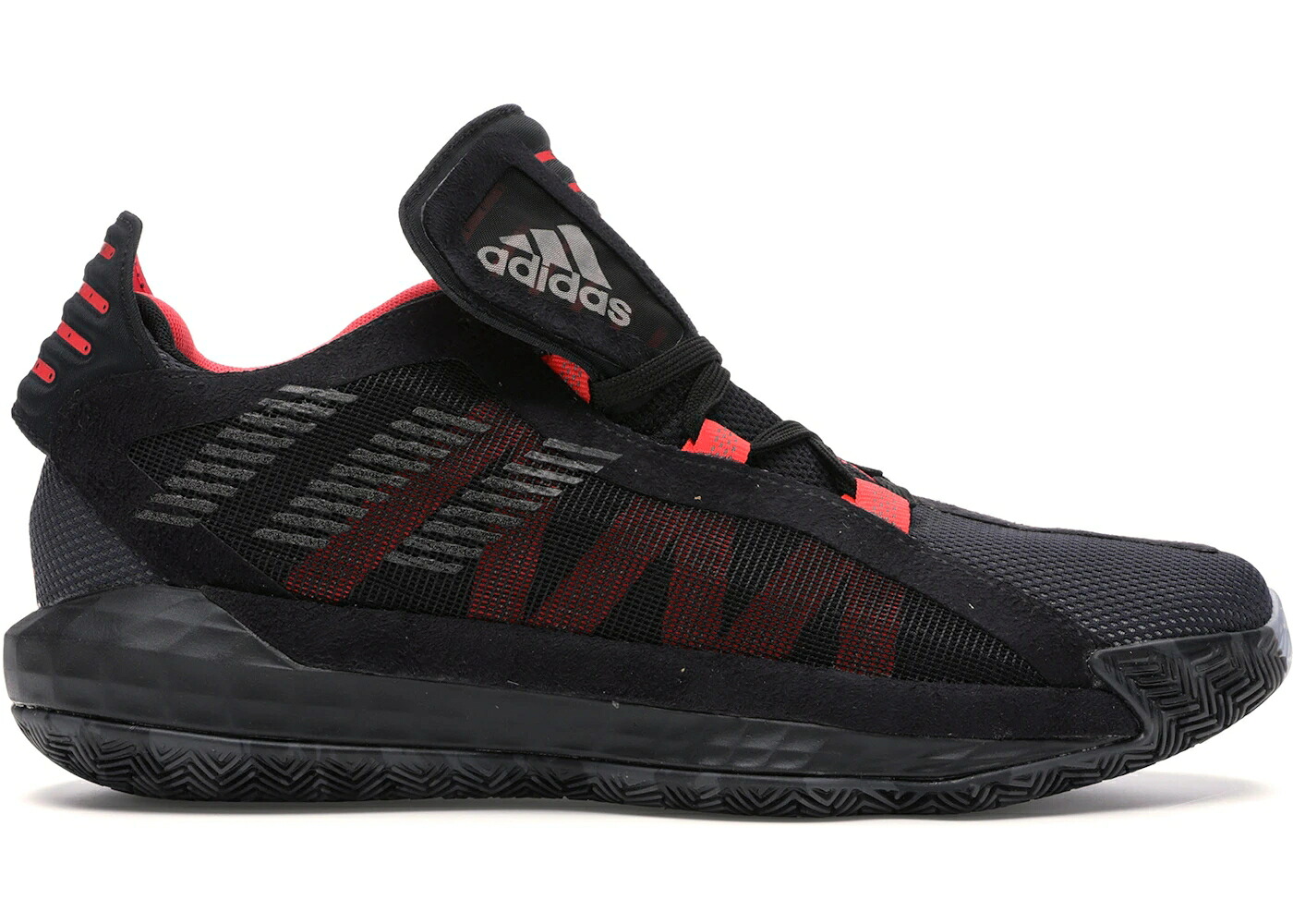 アディダス 黒いこと 黒いこと 赤 赤いこと 中核グループ ぼうぜん自失 スニーカー メンズ ADIDAS DAME 6 BLACK RED / CORE BLACK CORE BLACK SHOCK RED