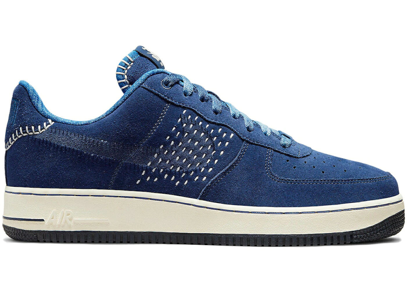 ナイキ 青み 青色 白いこと 白いこと 黒いこと 黒いこと 空軍 スニーカー メンズ NIKE AIR FORCE 1 LOW THE ONE LINE NAI-KE / BLUE WHITE BLACK