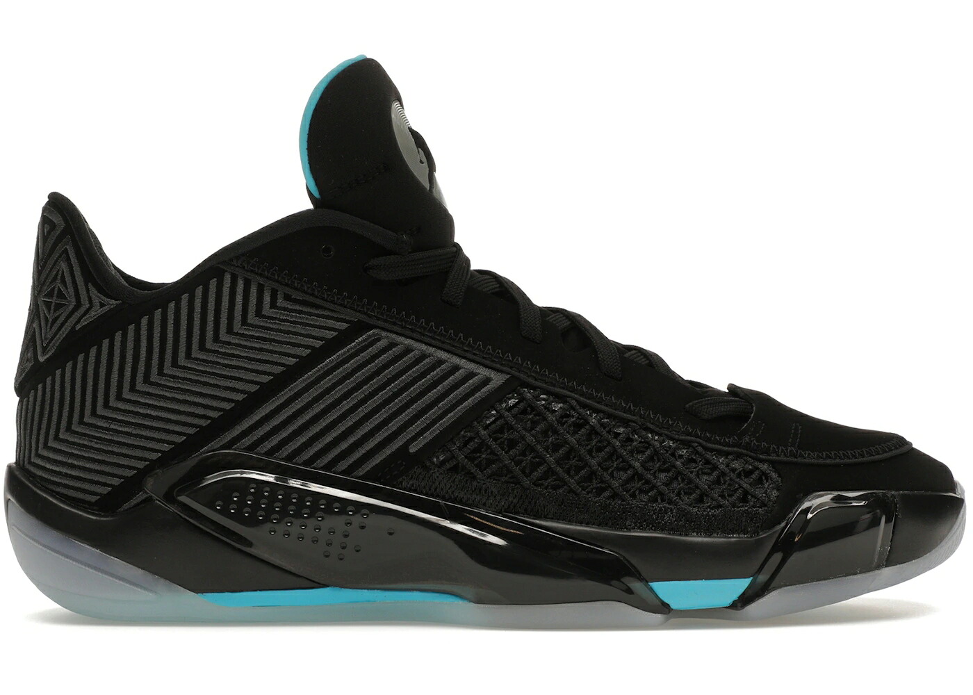 ナイキ ジョーダン 黒いこと 黒いこと 青み 青色 スニーカー メンズ JORDAN 38 LOW BLACK GAMMA BLUE (TRANSLUCENT SOLE) / BLACK ANTHRACITE GAMMA BLUE