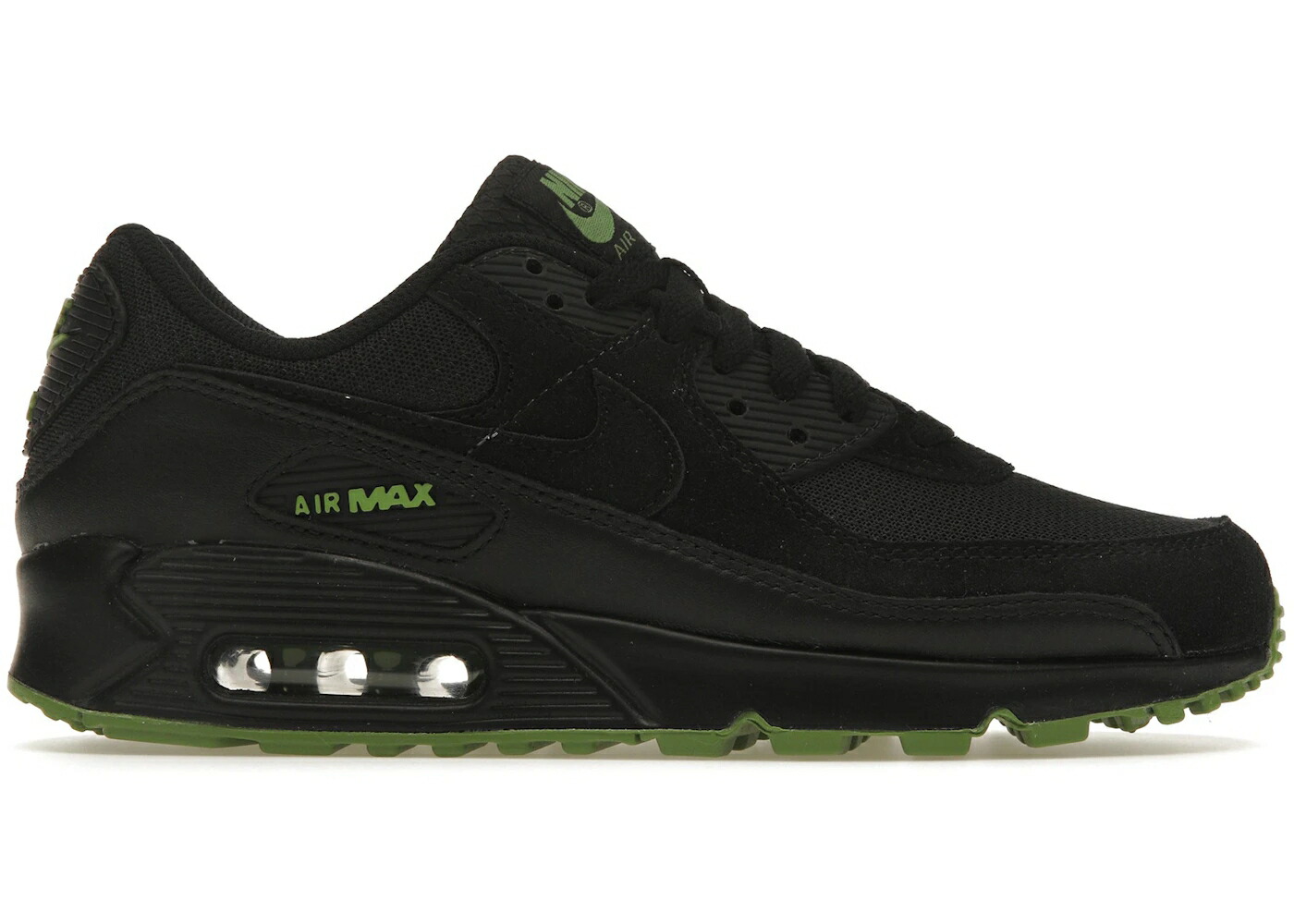 ナイキ マックス 黒いこと 黒いこと エア湖マックス スニーカー メンズ NIKE AIR MAX 90 BLACK CHLOROPHYLL / BLACK CHLOROPHYLL BLACK