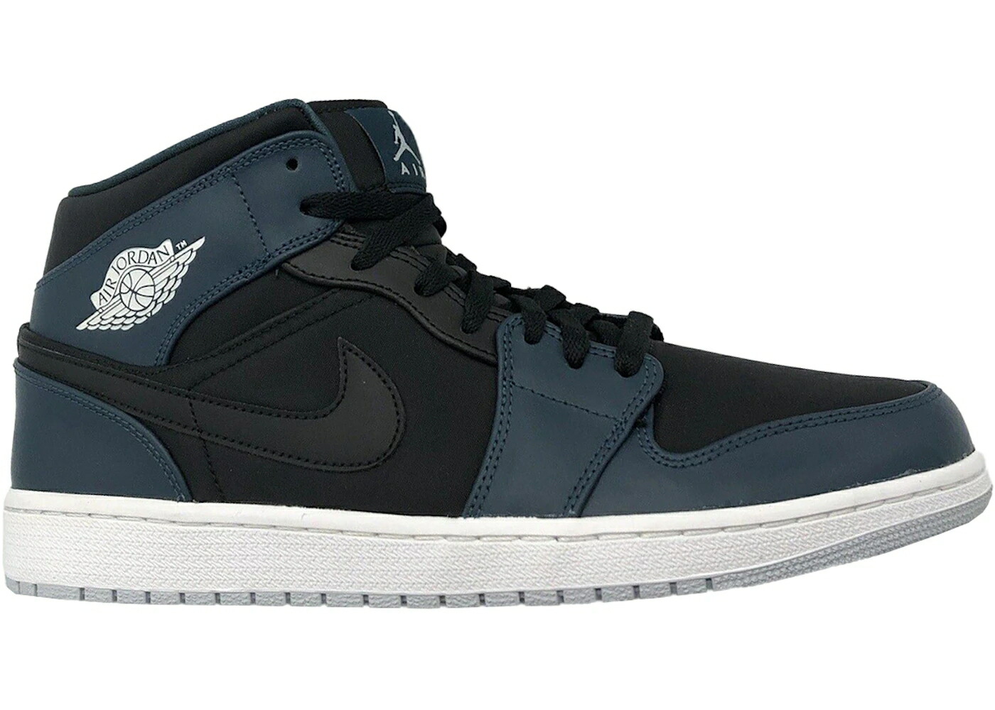 ナイキ ジョーダン ミッド ナイト爵 黒いこと 黒いこと 純一無雑 プラチナム スニーカー メンズ JORDAN 1 MID NIGHT SHADE / BLACK PURE PLATINUM NIGHT SHADE