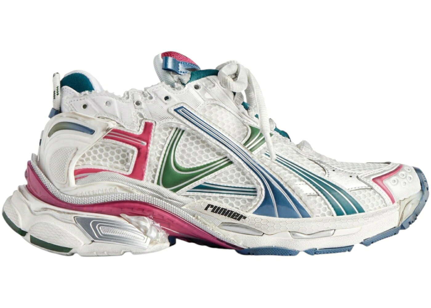 バレンシアガ 白いこと 白いこと 緑 緑であること スニーカー メンズ BALENCIAGA RUNNER WHITE DARK GREEN / WHITE DARK GREEN