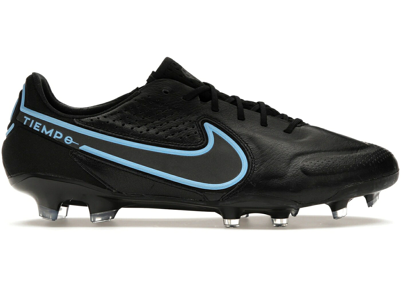 ナイキ ティエンポ レジェンド エリート 黒色 ブラック 青色 ブルー 灰色 グレー スニーカー メンズ NIKE TIEMPO LEGEND 9 ELITE FG BLACK UNIVERSITY BLUE / BLACK IRON GREY BLACK|スニケス