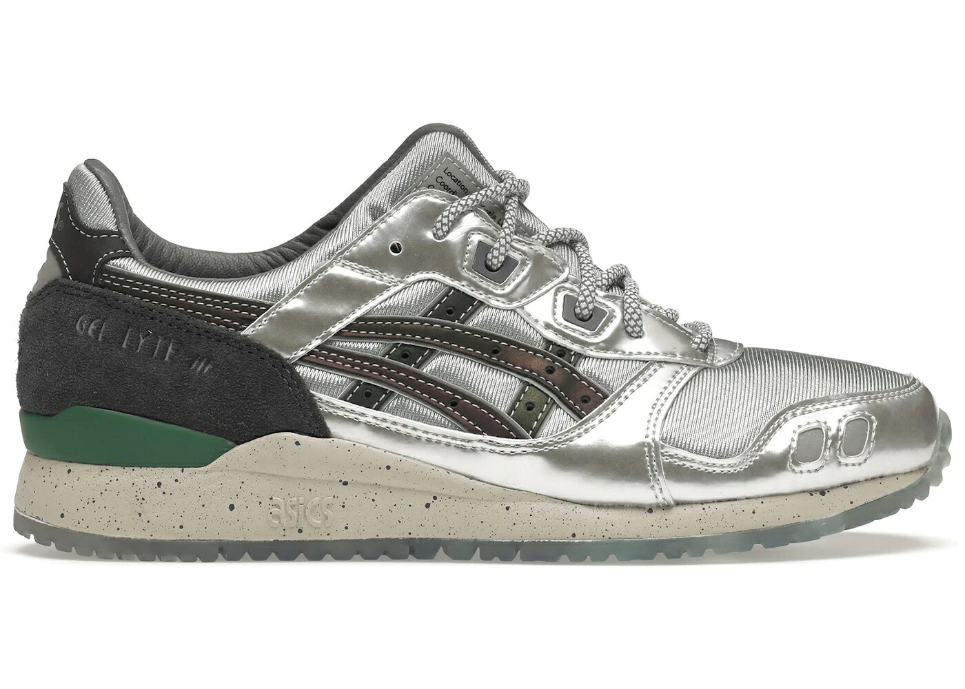 アシックス ゲルライト 銀色 シルバー 黒色 ブラック HUNDRED% スニーカー メンズ ASICS GEL-LYTE III SNEAKERLAH X KUALA-LUMPUR / SILVER BLACK