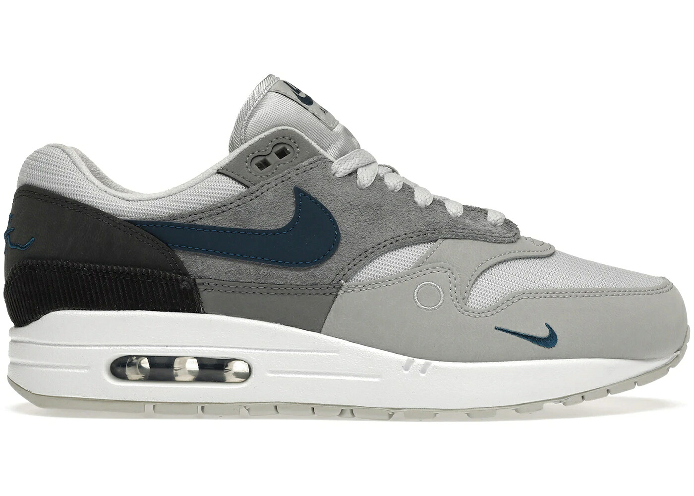 ナイキ マックス 薄墨色 薄墨色 青み 青色 大気圏マックス スニーカー メンズ NIKE AIR MAX 1 LONDON / SMOKE GREY VALERIAN BLUE DARK