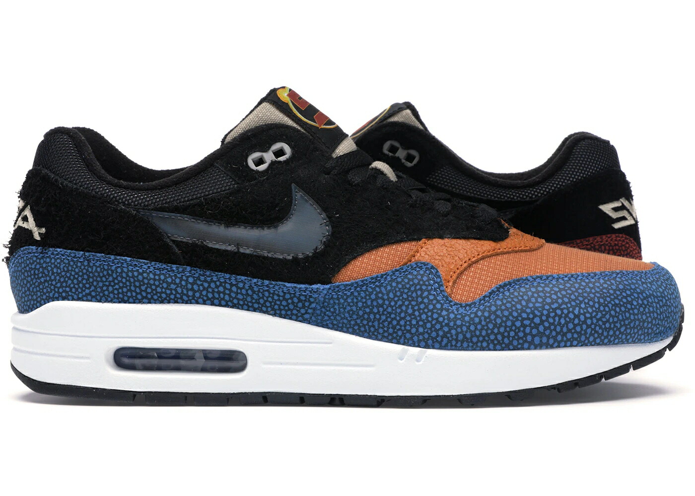 ナイキ マックス 黒いこと 黒いこと 橙 オレンジ色 大気圏マックス スニーカー メンズ NIKE AIR MAX 1 SWIPA / BLACK BLACK CINDER ORANGE PHOTO