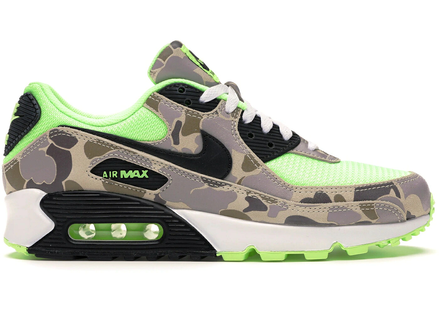ナイキ マックス 緑 緑であること 家鴨柄 黒いこと 黒いこと 大気圏マックス スニーカー メンズ NIKE AIR MAX 90 GREEN CAMO / GHOST GREEN BLACK