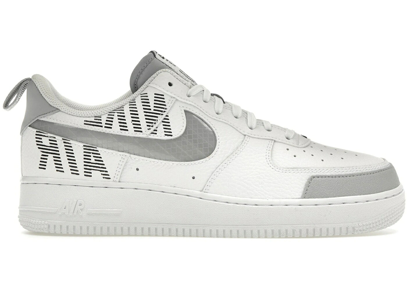 ナイキ 白色 ホワイト 灰色 グレー 黒色 ブラック エアフォース スニーカー メンズ NIKE AIR FORCE 1 LOW UNDER CONSTRUCTION WHITE / WHITE WOLF GREY BLACK