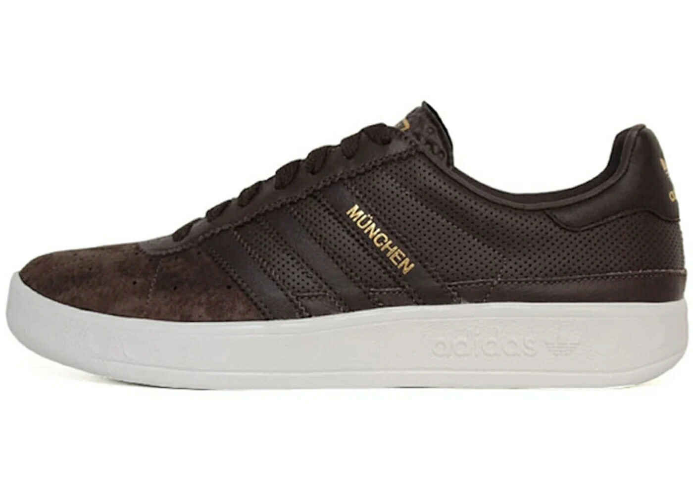アディダス 茶色 ブラウン 白色 ホワイト スニーカー メンズ ADIDAS MUNCHEN ESPRESSO / ESPRESSO MUSHROOM BROWN WHITE