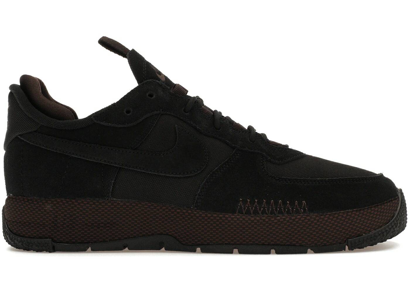 ナイキ ワイルド 黒色 ブラック 茶色 ブラウン エアフォース WOMEN スニーカー レディース NIKE AIR FORCE 1 WILD LOW BLACK VELVET BROWN (WOMEN) / BLACK BLACK VELVET BROWN CEDAR