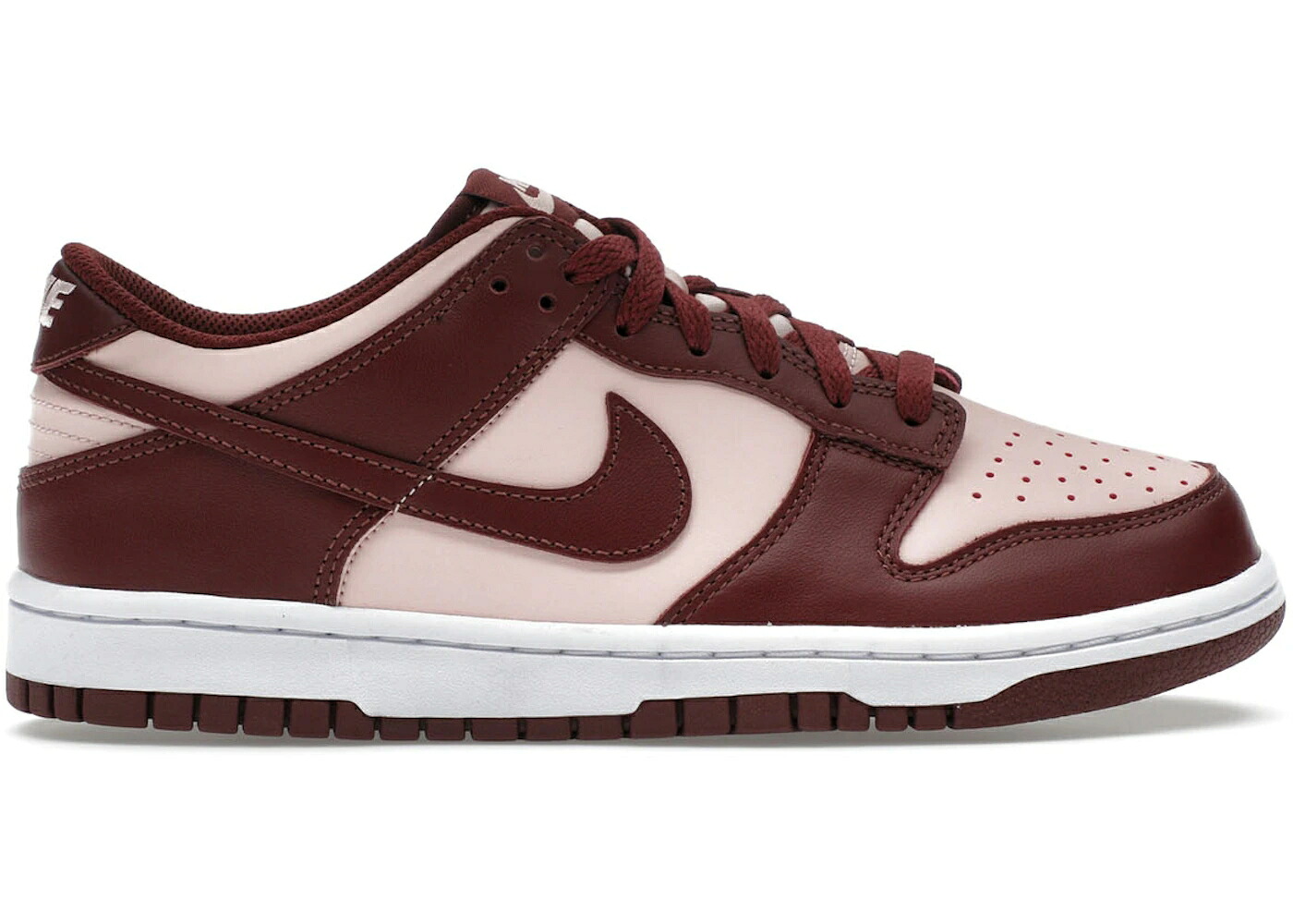 ナイキ ダンク チーム 赤 レッド ピンク 白色 ホワイト ダンクロー ジュニア キッズ NIKE DUNK LOW DARK TEAM RED ECHO PINK (GS) / DARK TEAM RED ECHO PINK WHITE ベビー マタニティ スニーカー｜スニケス
