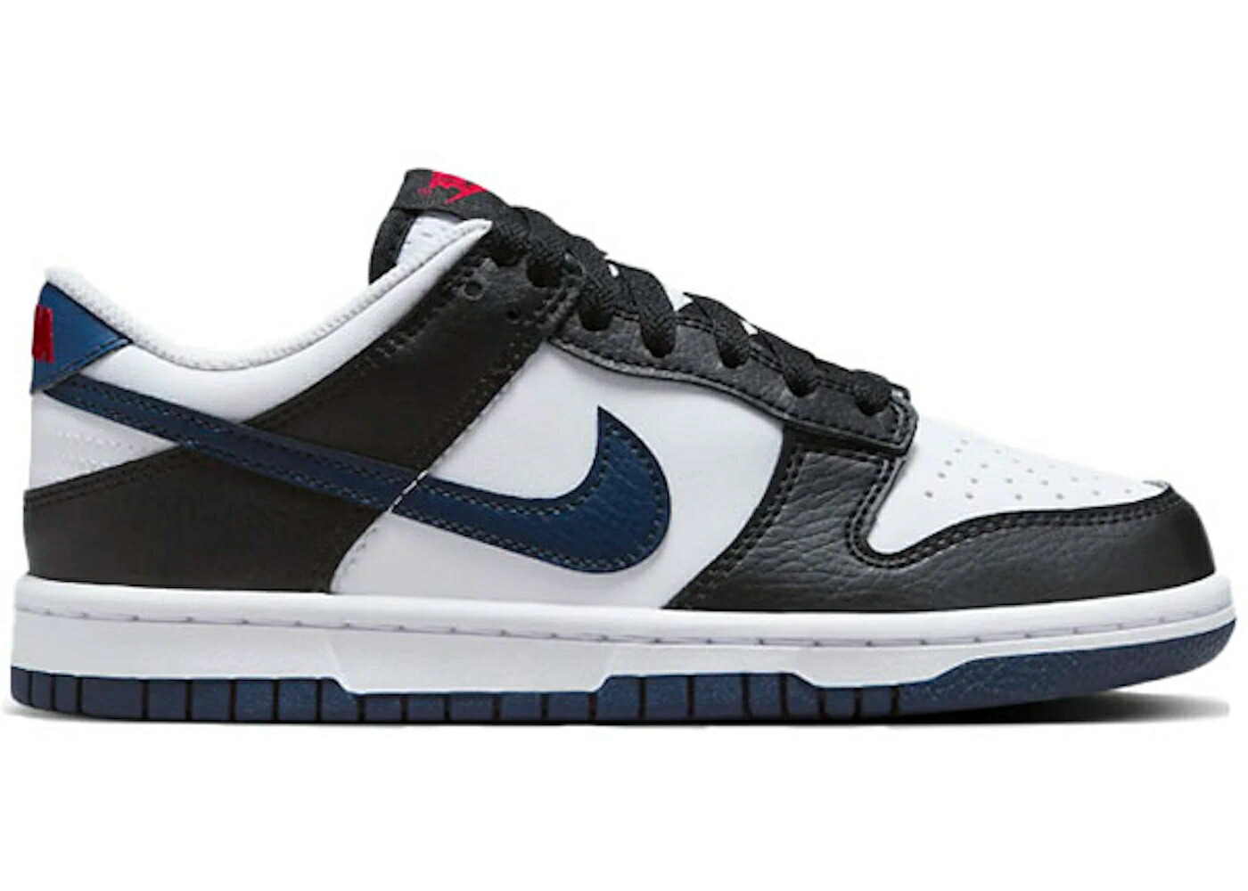ナイキ ダンク 黒色 ブラック 白色 ホワイト 紺色 ネイビー 赤 レッド ダンクロー ジュニア キッズ NIKE DUNK LOW BLACK WHITE MIDNIGHT NAVY (GS) / BLACK WHITE UNIVERSITY RED ベビー マタニティ スニーカ