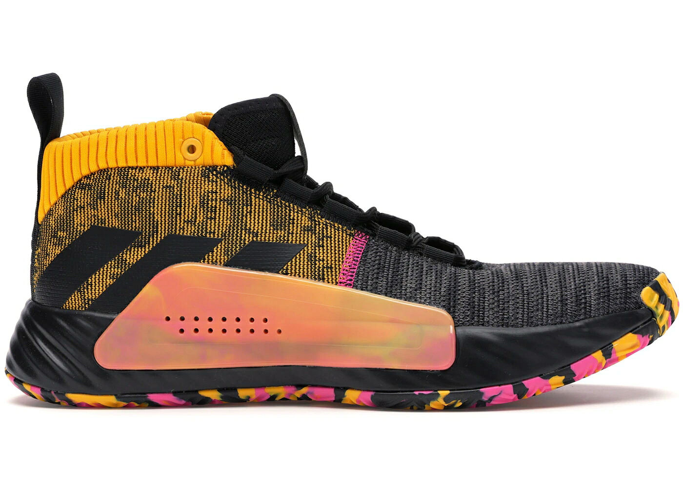 アディダス コア 黒色 ブラック ショック ピンク スニーカー メンズ ADIDAS DAME 5 CORE BLACK SHOCK PINK / CORE BLACK CORE BLACK SHOCK PINK