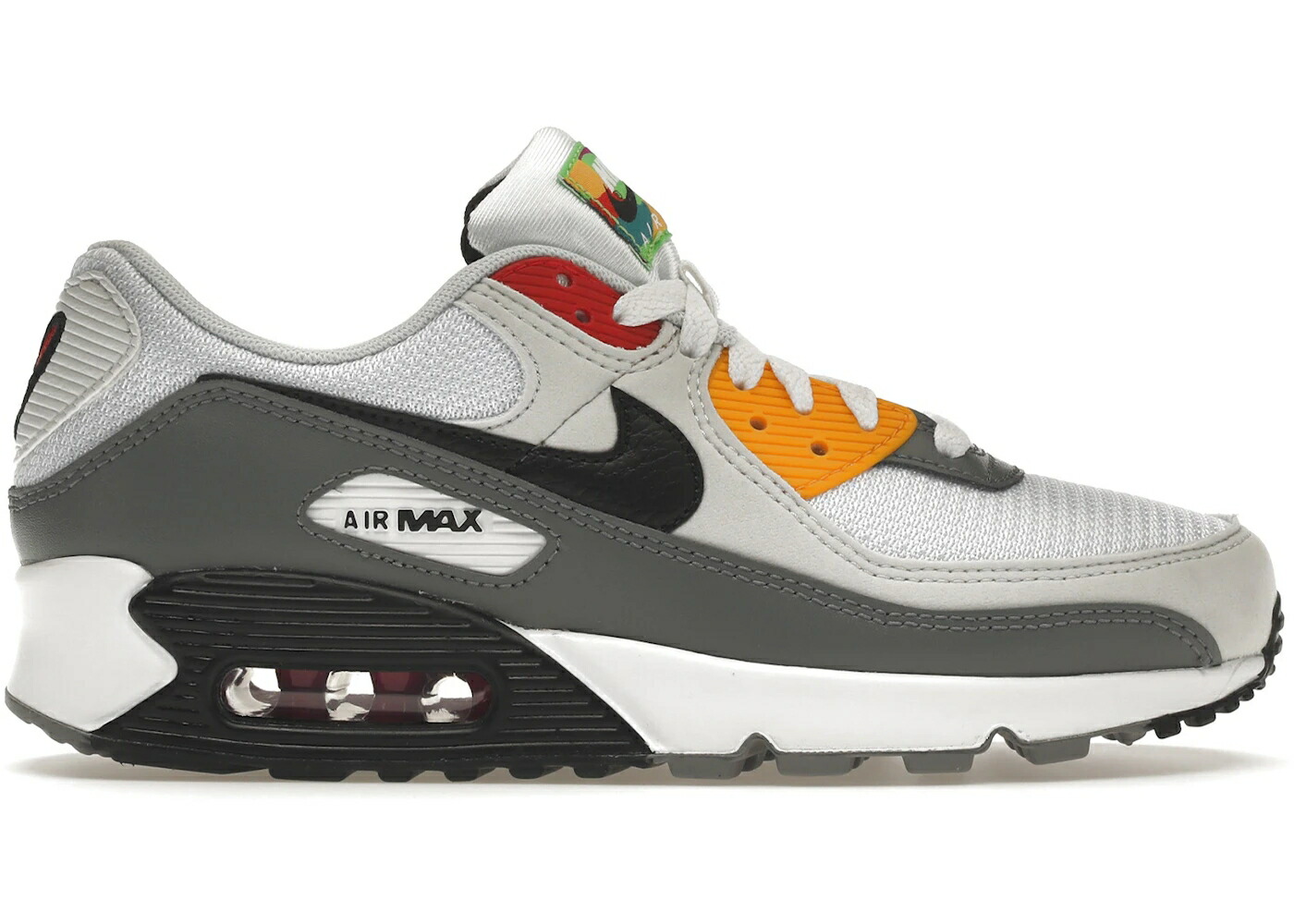 ナイキ マックス スウッシュ スウォッシュ 白色 ホワイト 灰色 グレー エアマックス スニーカー メンズ NIKE AIR MAX 90 ESSENTIAL PEACE, LOVE, SWOOSH / WHITE PHOTON DUST SMOKE GREY