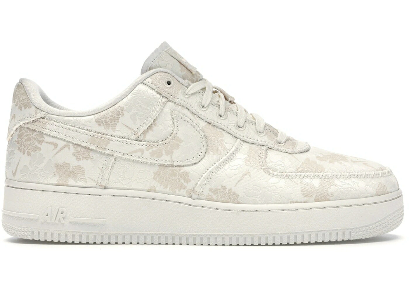 ナイキ 繻子 象牙色 空軍 スニーカー メンズ NIKE AIR FORCE 1 LOW SATIN FLORAL PALE IVORY / PALE IVORY GUAVA ICE SAIL