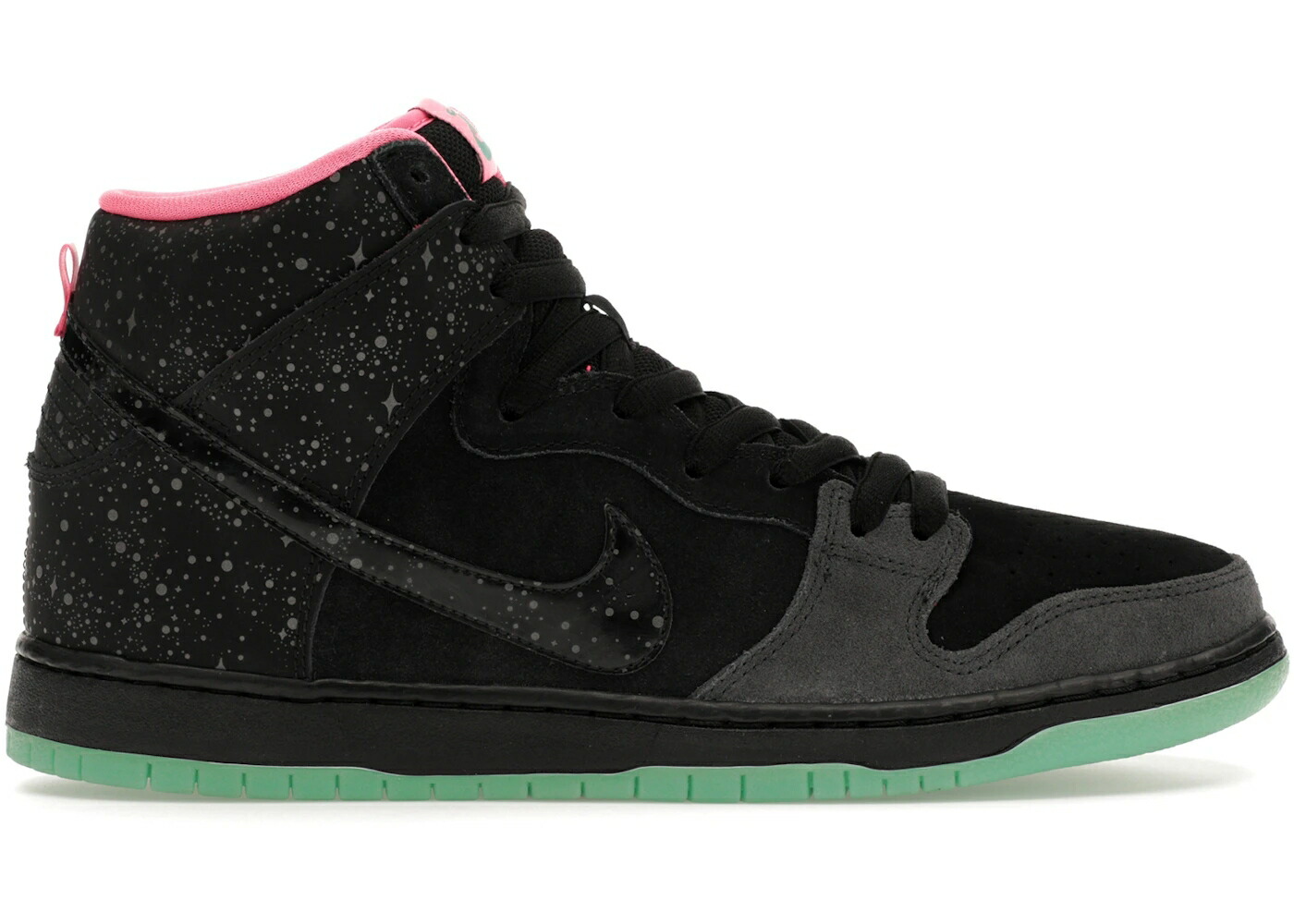 ナイキ エスビー ダンク ハイ プレミアム 黒色 ブラック ピンク ダンクハイ スニーカー メンズ NIKE SB DUNK HIGH PREMIER NORTHERN LIGHTS / ANTHRACITE BLACK HYPER PINK