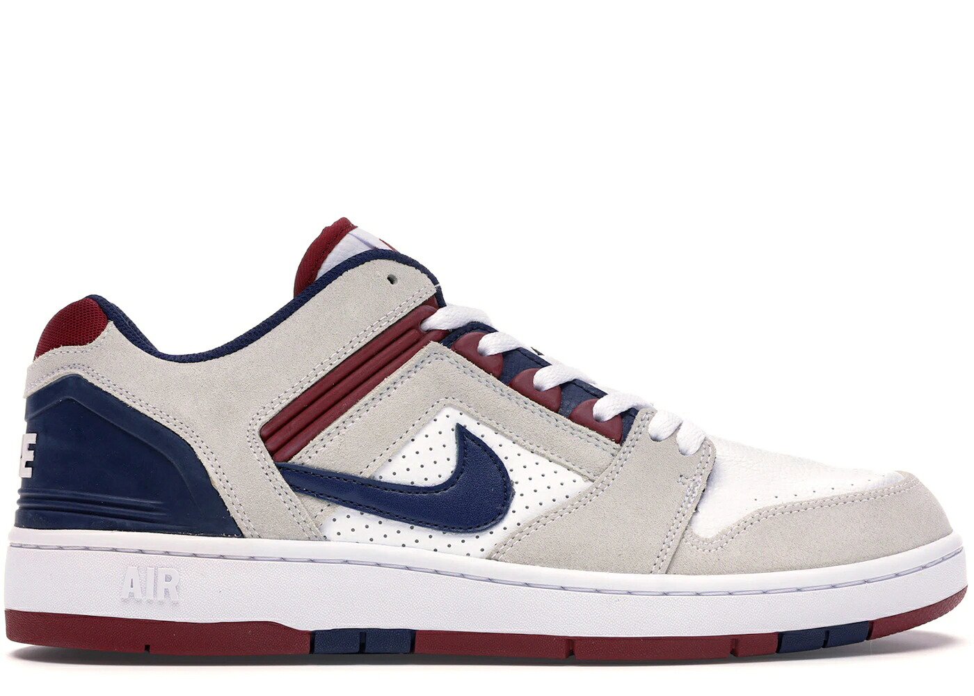 ナイキ エスビー セブンティシクサーズ 白色 ホワイト 青色 ブルー 赤 レッド エアフォース スニーカー メンズ NIKE SB AIR FORCE 2 LOW 76ERS / WHITE BLUE VOID RED CRUSH｜スニケス