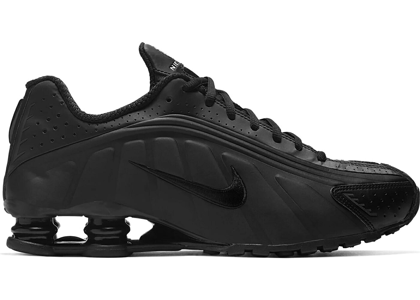 ナイキ ショックス 黒色 ブラック 白色 ホワイト スニーカー メンズ NIKE SHOX R4 TRIPLE BLACK MATTE / BLACK BLACK WHITE BLACK|スニケス