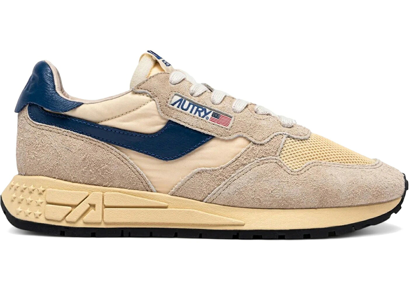 青味 青み スニーカー メンズ AUTRY REELWIND LOW ECRU ENSIGN BLUE / ECRU ENSIGN BLUE