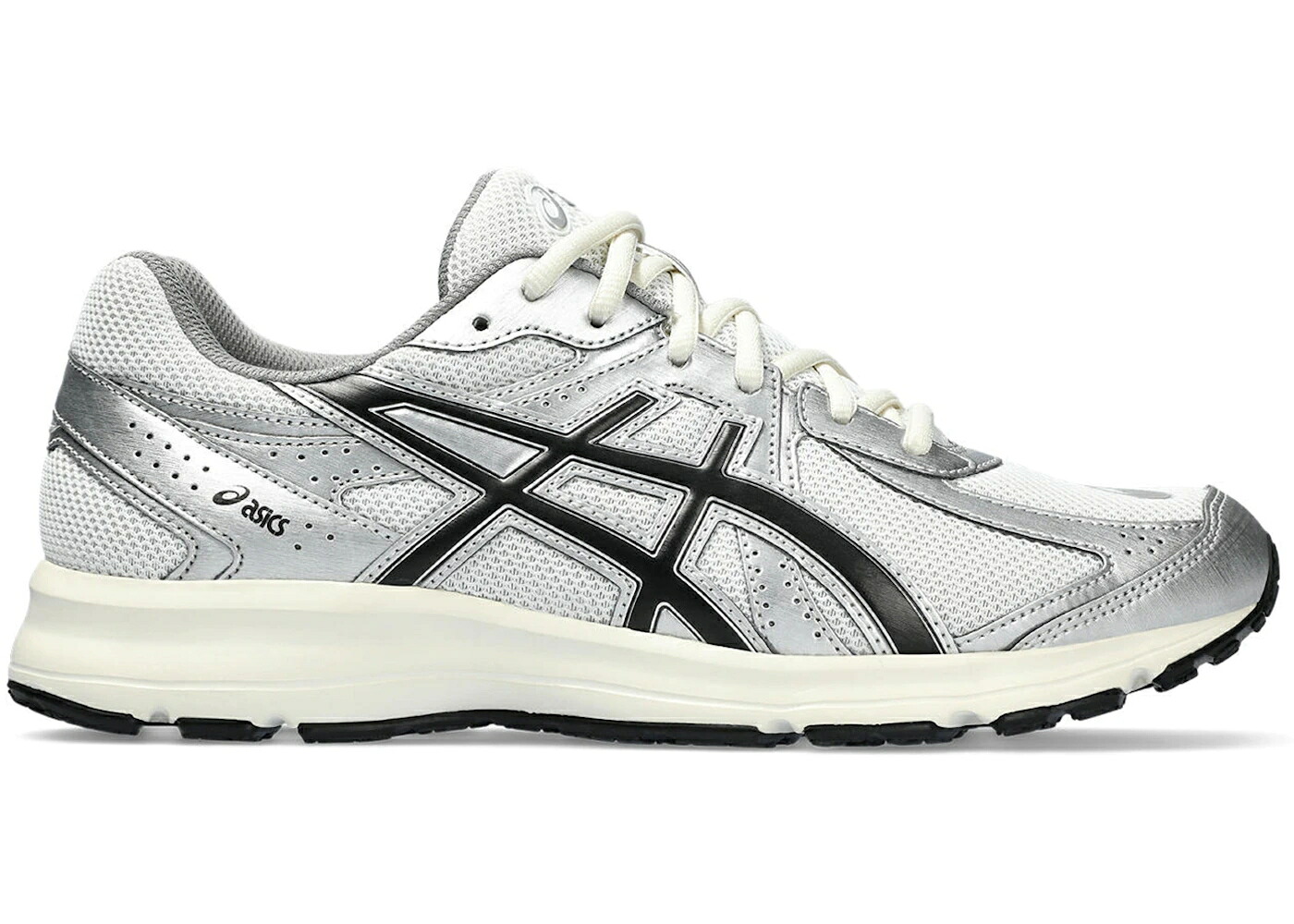 アシックス 白いこと 白いこと 黒いこと 黒いこと しろがね色 しろがね色 スニーカー メンズ ASICS JOG 100 S WHITE BLACK SILVER (WIDE) / WHITE BLACK