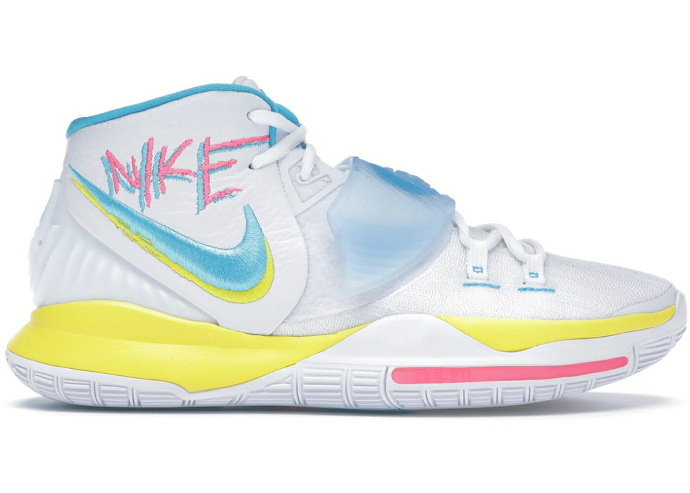 ナイキ カイリー 白いこと 白いこと 黄味がかった 黄色 サクラ色 スニーカー メンズ NIKE KYRIE 6 90S / WHITE OPTI YELLOW DIGITAL PINK