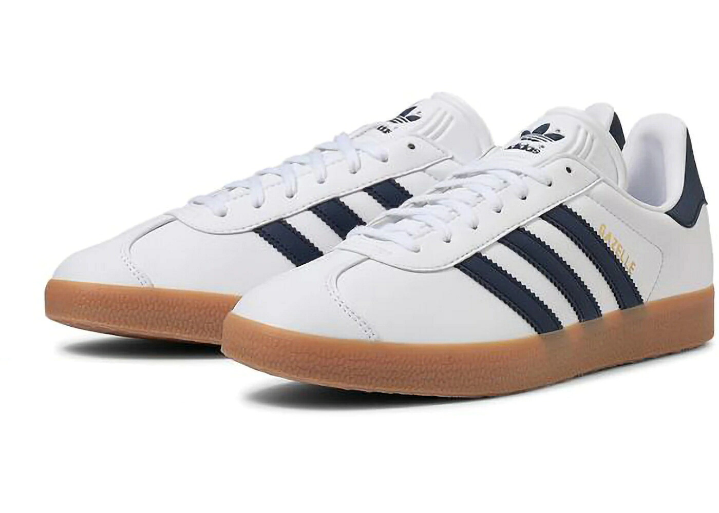 アディダス ガゼル 白色 ホワイト 紺色 ネイビー スニーカー メンズ ADIDAS GAZELLE FOOTWEAR WHITE NAVY GUM / FOOTWEAR WHITE NAVY GUM