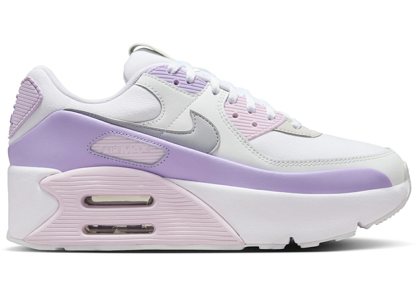 ナイキ マックス 白いこと 白いこと 薄墨色 薄墨色 エア湖マックス WOMEN\u0027S スニーカー レディース NIKE AIR MAX 90 LV8 WHITE HYDRANGEAS SUMMIT WOLF GREY (WOMEN\u0027S) / WHITE HYDRANGEAS SUMMIT WHITE