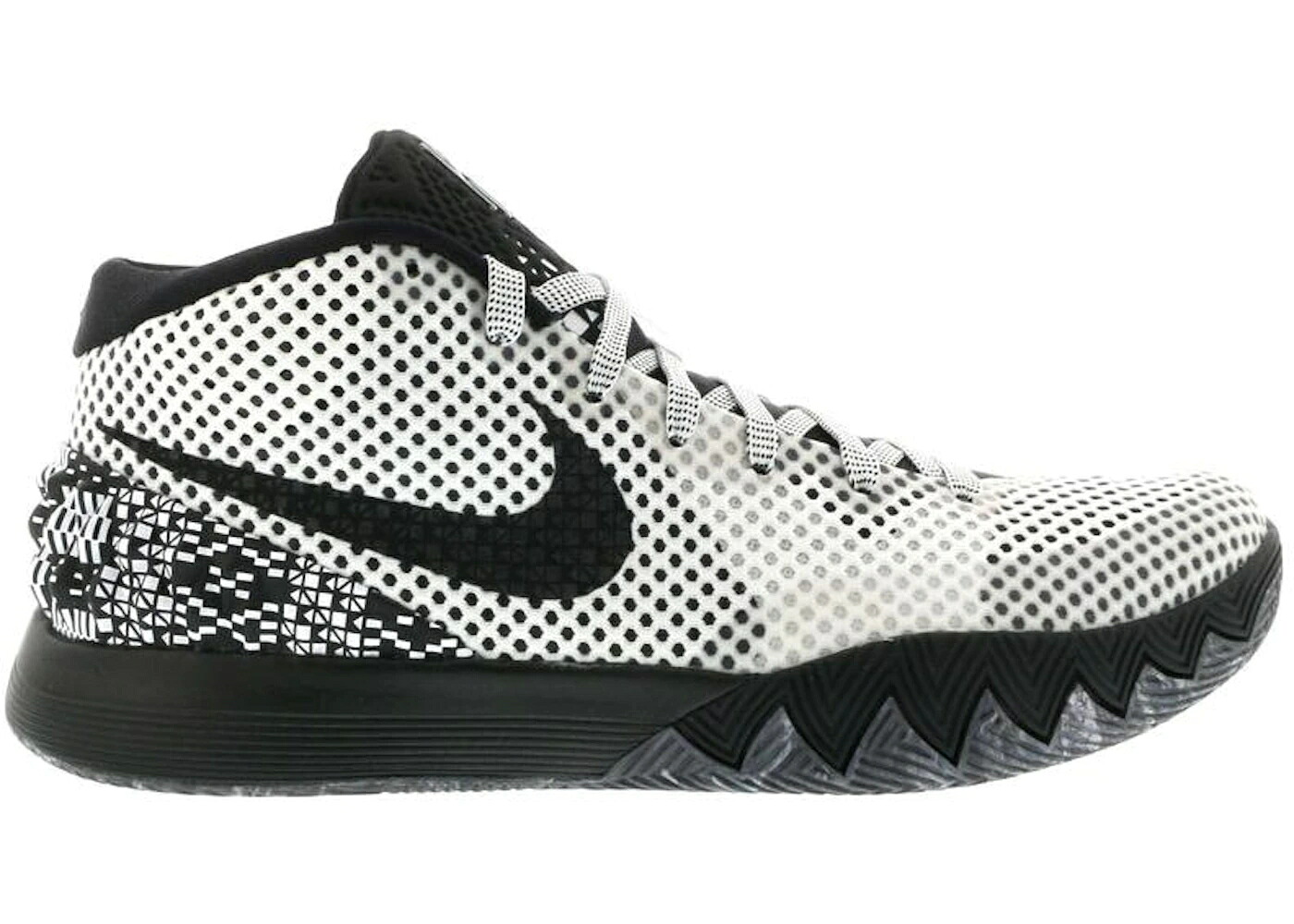 ナイキ カイリー 白いこと 白いこと 薄墨色 薄墨色 黒いこと 黒いこと スニーカー メンズ NIKE KYRIE 1 BHM / WHITE DARK GREY BLACK