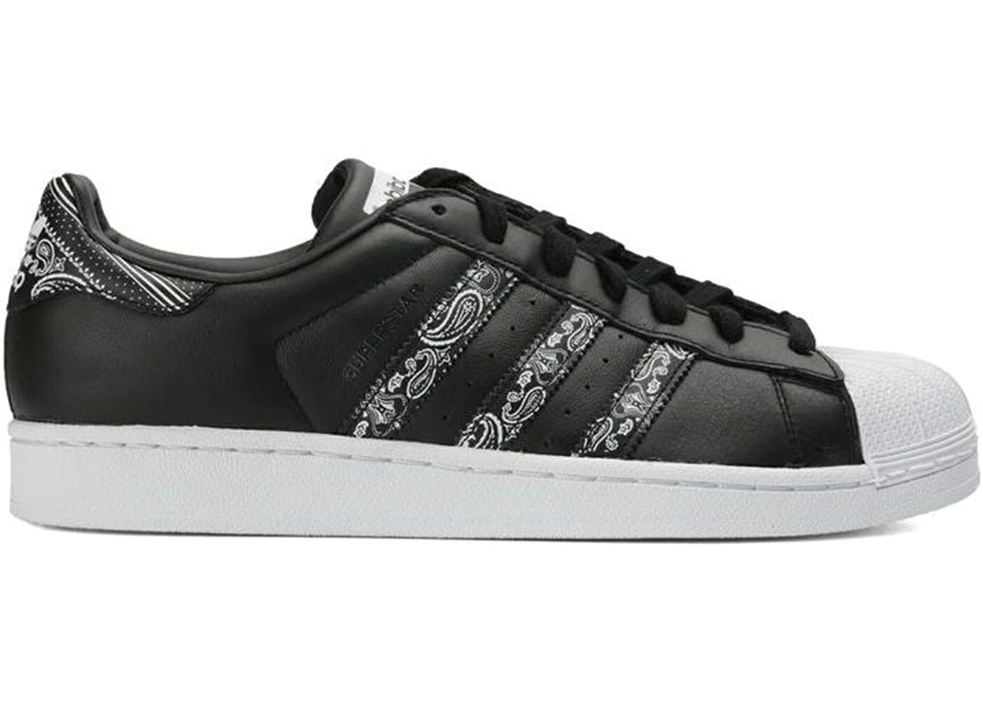 アディダス スーパースター 黒色 ブラック コア 白色 ホワイト スニーカー メンズ ADIDAS SUPERSTAR GRAFFITI PAISLEY BLACK / CORE BLACK CLOUD WHITE CORE