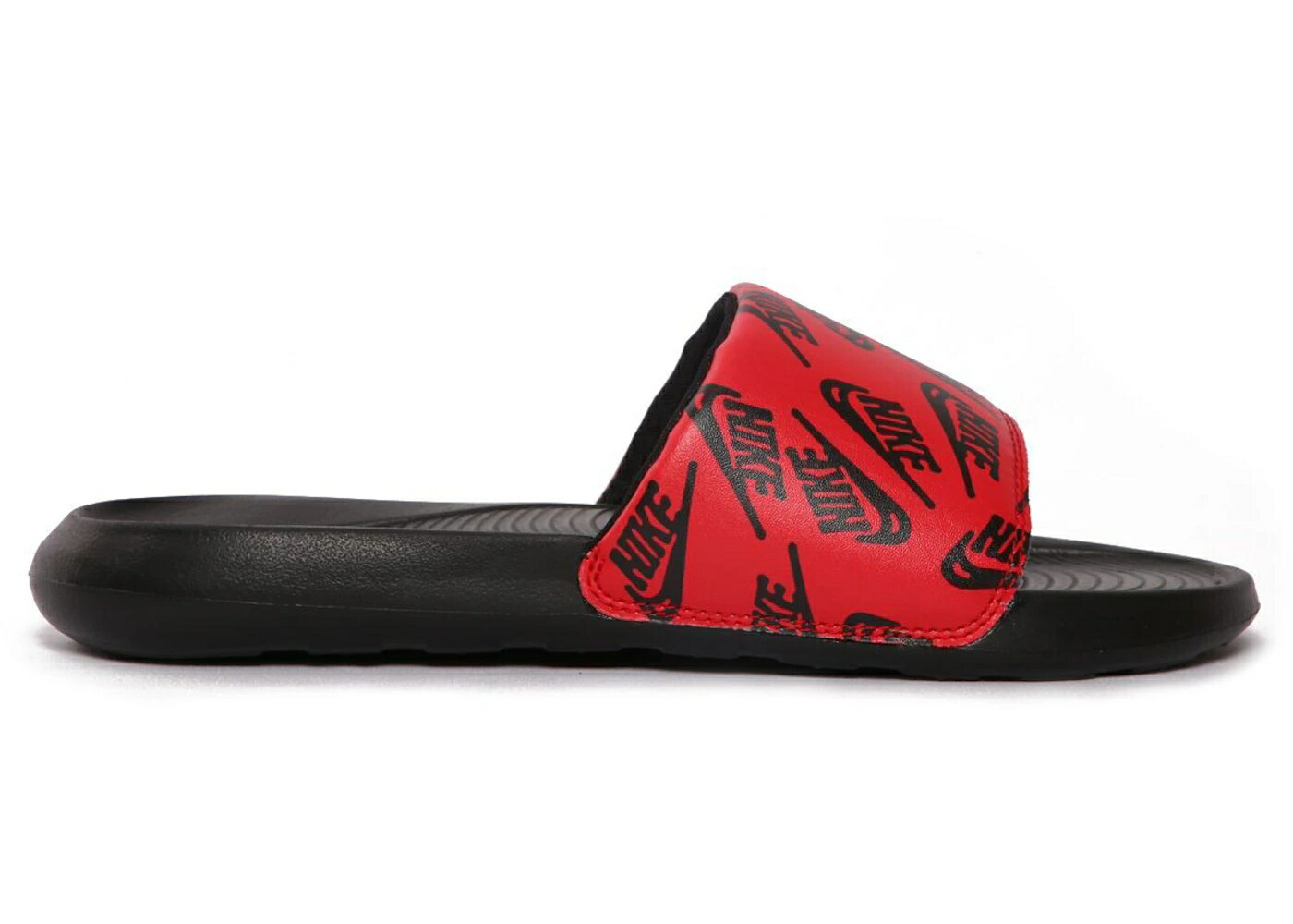 ナイキ サンダル 赤 赤いこと ロゴタイプ 黒いこと 黒いこと スニーカー メンズ NIKE VICTORI ONE SLIDE RED LOGO PRINT / BLACK RED