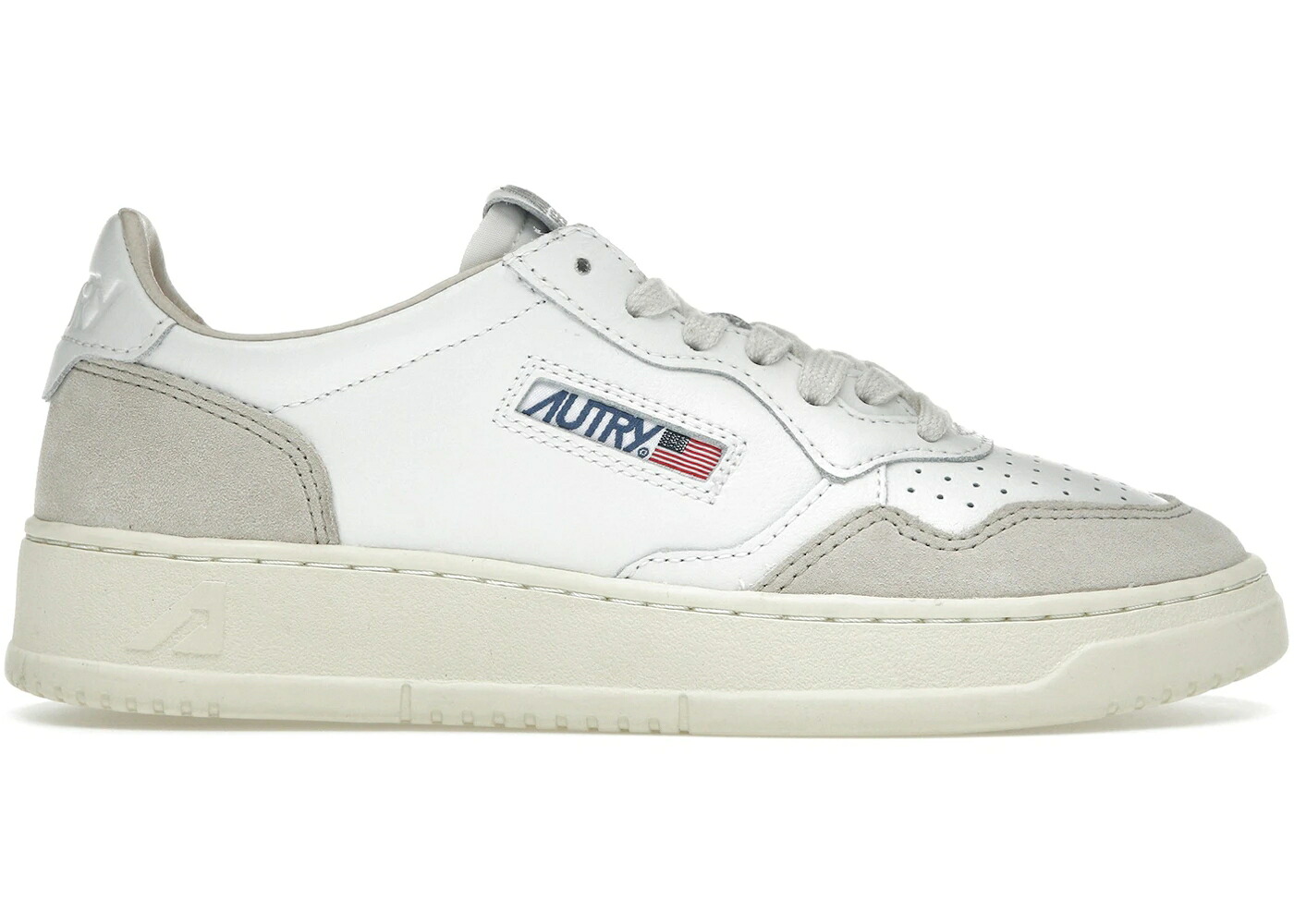 なめし革 白いこと 白いこと ベージュ スエードクロス スウェード WOMEN\u0027S スニーカー レディース AUTRY MEDALIST LEATHER LOW WHITE BEIGE SUEDE (WOMEN\u0027S) / WHITE BEIGE