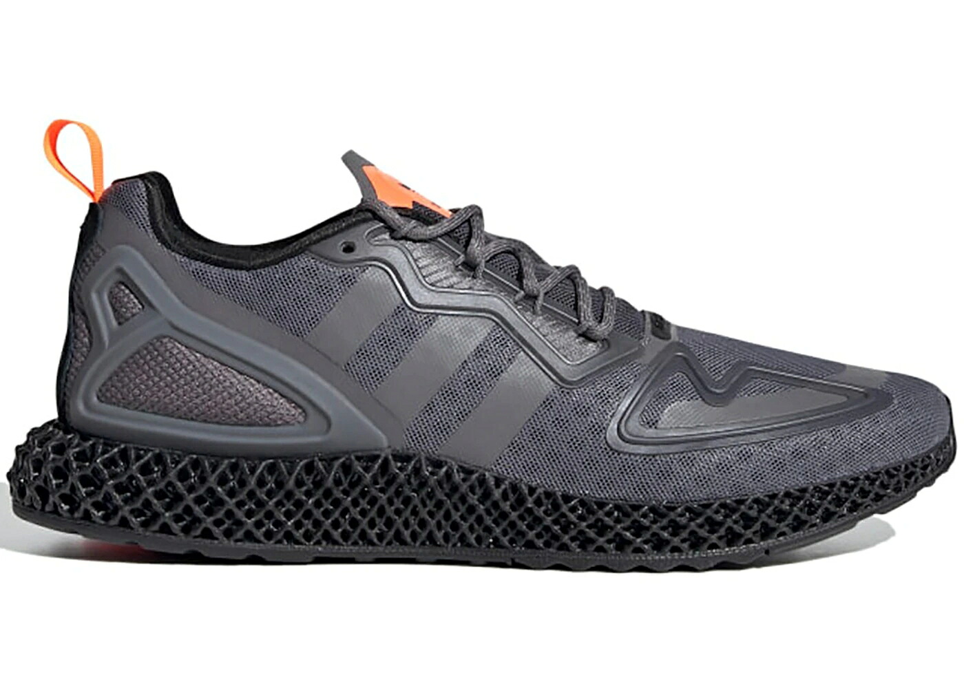 アディダス 薄墨色 薄墨色 橙 オレンジ色 中核グループ 黒いこと 黒いこと スニーカー メンズ ADIDAS ZX 2K 4D GREY FOUR SOLAR ORANGE / GREY FOUR CORE BLACK SOLAR