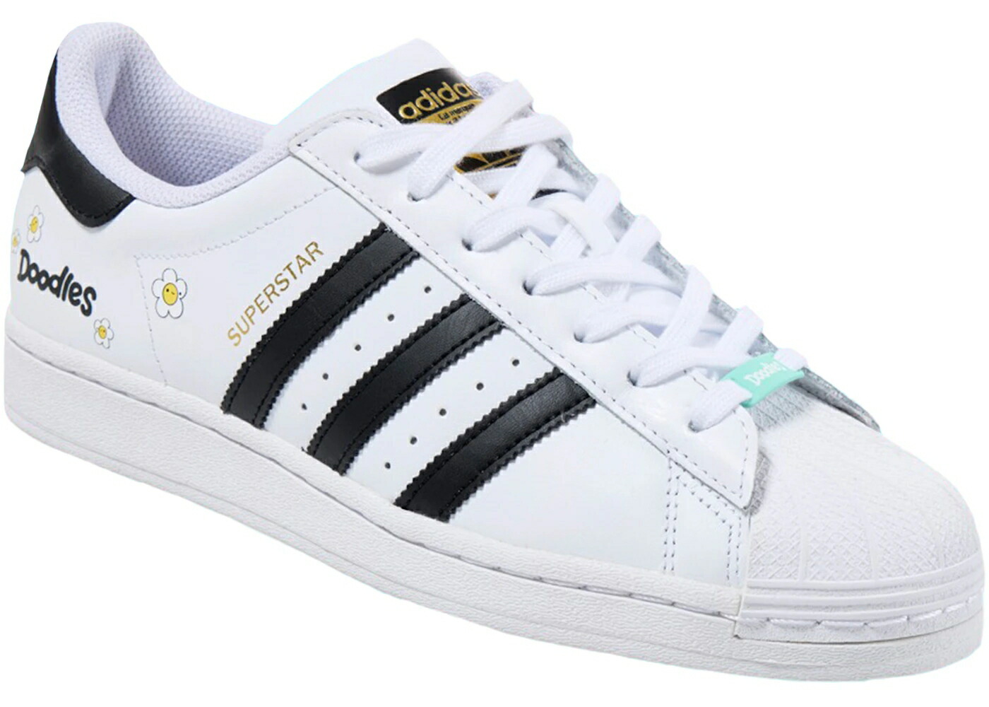 アディダス スーパースター 白色 ホワイト コア 黒色 ブラック ゴールド スニーカー メンズ ADIDAS SUPERSTAR DOODLES COI LERAY / CLOUD WHITE CORE BLACK GOLD