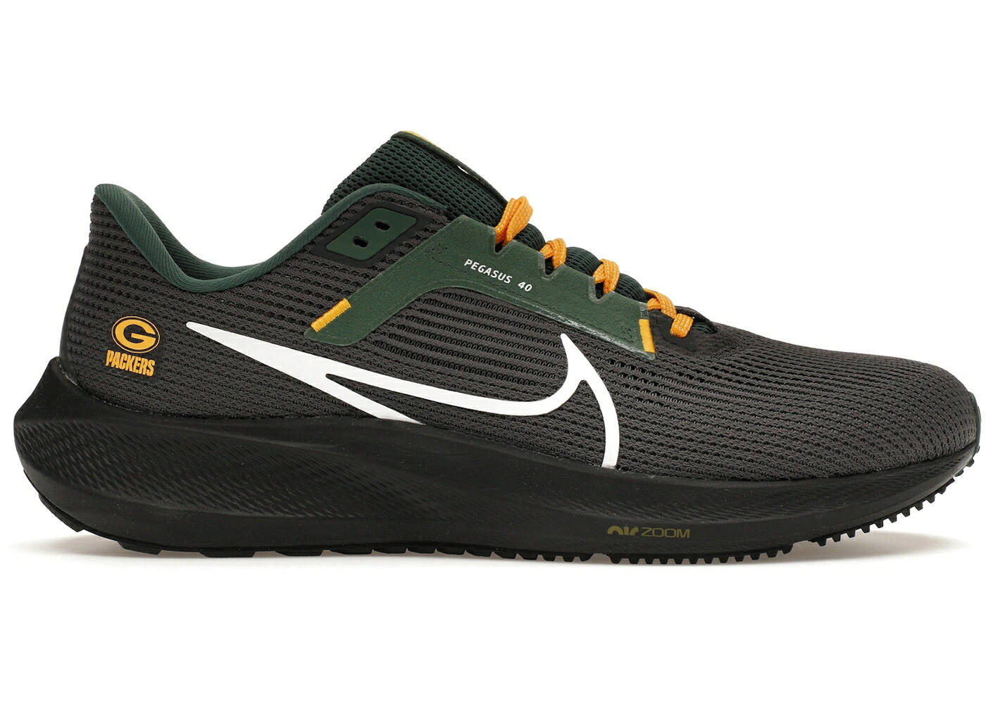 ナイキ ペガサス 緑 グリーン パッカーズ ゴールド グリーンベイ スニーカー メンズ NIKE PEGASUS 40 GREEN BAY PACKERS / ANTHRACITE FIR UNIVERSITY GOLD