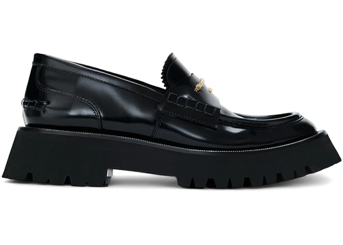 アレキサンダーワン ローファー 黒色 ブラック WOMEN'S スニーカー レディース ALEXANDER WANG ALEXANDER WANG CARTER MID-HEEL LUG LOAFERS BLACK (WOMEN'S) /