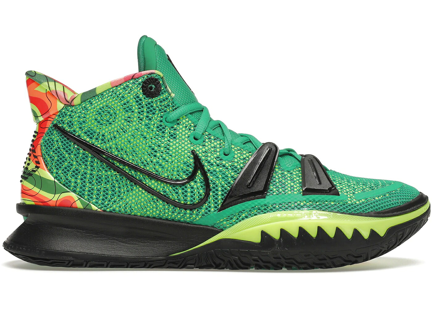 ナイキ カイリー 緑 緑であること 橙 オレンジ色 赤 赤いこと スニーカー メンズ NIKE KYRIE 7 KY-D WEATHERMAN / GREEN ORANGE RED