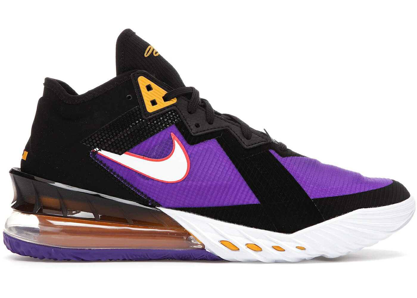 ナイキ レブロン 黒色 ブラック 白色 ホワイト 紫 パープル スニーカー メンズ NIKE LEBRON 18 LOW ACG TERRA / BLACK WHITE FIERCE PURPLE RACER