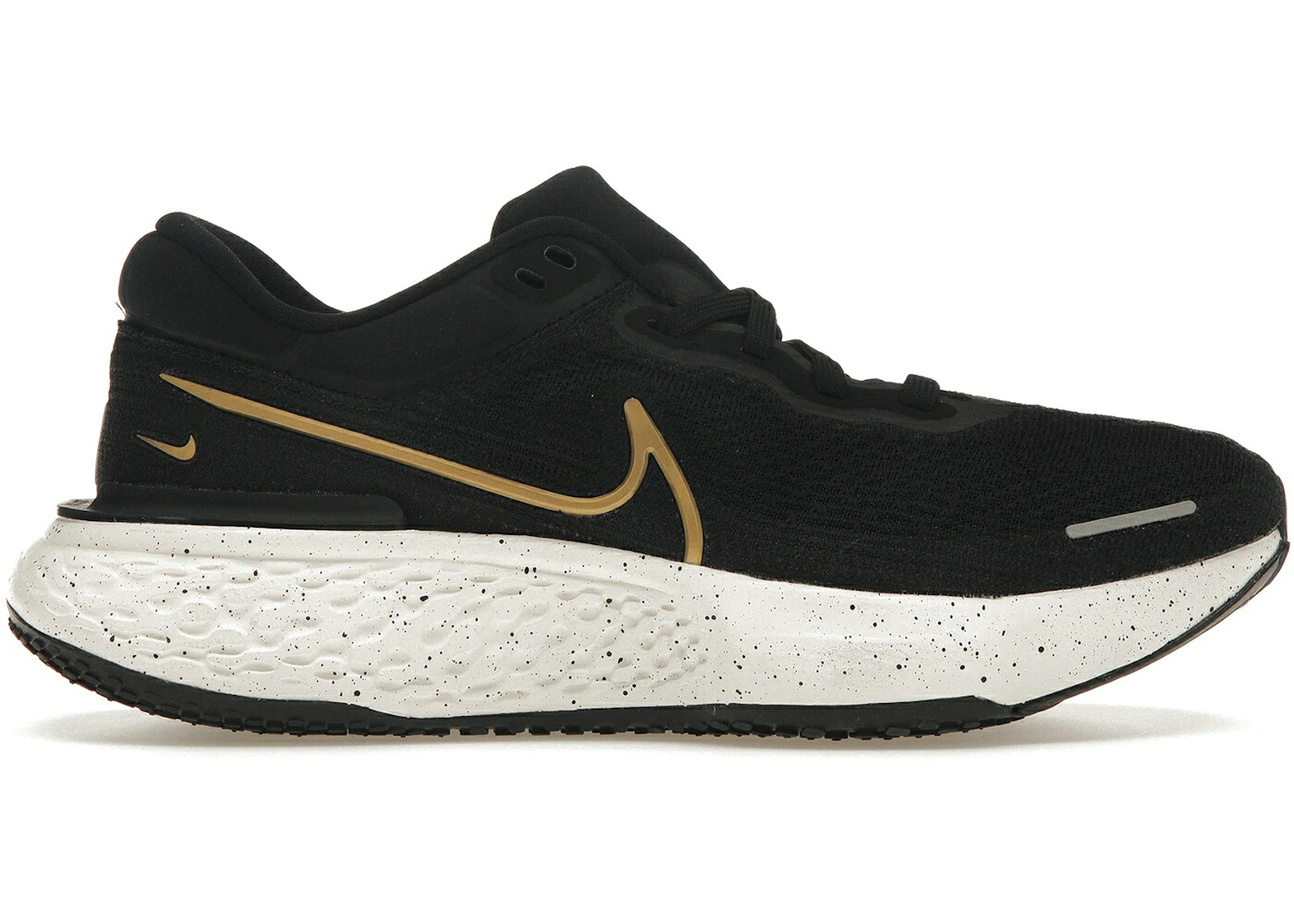 ナイキ 幽客 飛球編み物 黒いこと 黒いこと ゴールド スニーカー メンズ NIKE ZOOMX INVINCIBLE RUN FLYKNIT BLACK METALLIC GOLD / BLACK METALLIC GOLD SAIL
