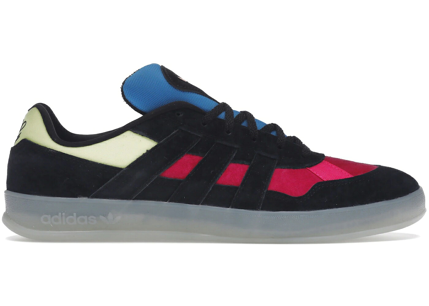 アディダス アロハ 黒いこと 黒いこと 中核グループ ぼうぜん自失 サクラ色 スニーカー メンズ ADIDAS ALOHA SUPER GONZ BLACK MULTICOLOR / CORE BLACK SHOCK PINK FROZEN